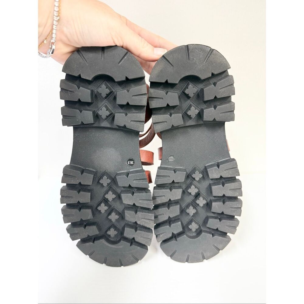 Free People Hadley Hammered Stud Sandals Leather Gladiator 38.5 8.5‎ - Picture 8 of 8